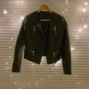 Classy quilted leather jacket